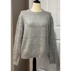 American Eagle Sz M Women's Gray Sweater Cotton Blend Comfy Cozy Knit